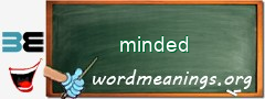 WordMeaning blackboard for minded